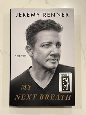 Jeremy Renner SIGNED BOOK My Next Breath Hardcover ~ AUTOGRAPHED #1